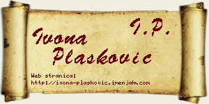 Ivona Plasković vizit kartica